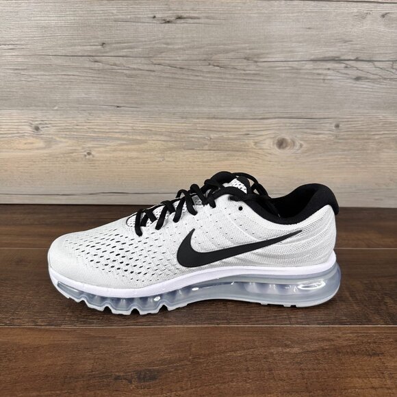 Nike Air Max 2017 Mens Size 8.5 White Black Pure Platinum 849559 100 - Picture 7 of 9